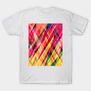 Disco laser lights, super colorful party backdrop, 80's style T-Shirt